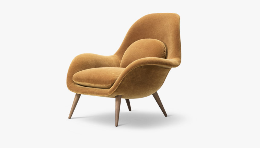 5 Sc 1770 V2 Caramelvelour Oiledoak 1218x675px Low - Fredericia Furniture Swoon Chair, HD Png Download, Free Download