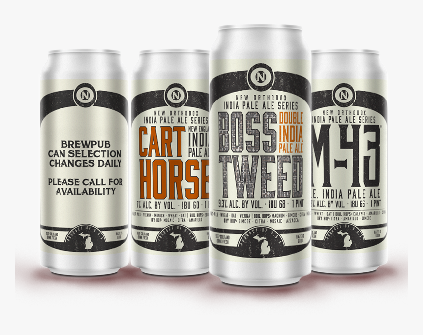 Brewpub Beer Cans Lineup - Old Nation Boss Tweed, HD Png Download, Free Download