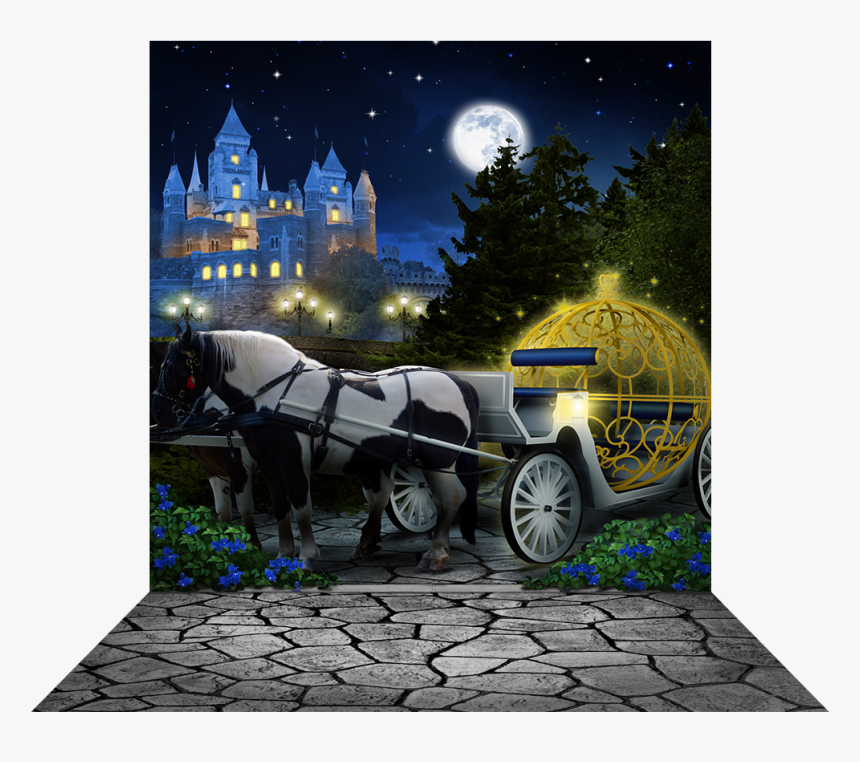 Fantasy Coach With Castle - Horse And Buggy, HD Png Download, Free Download