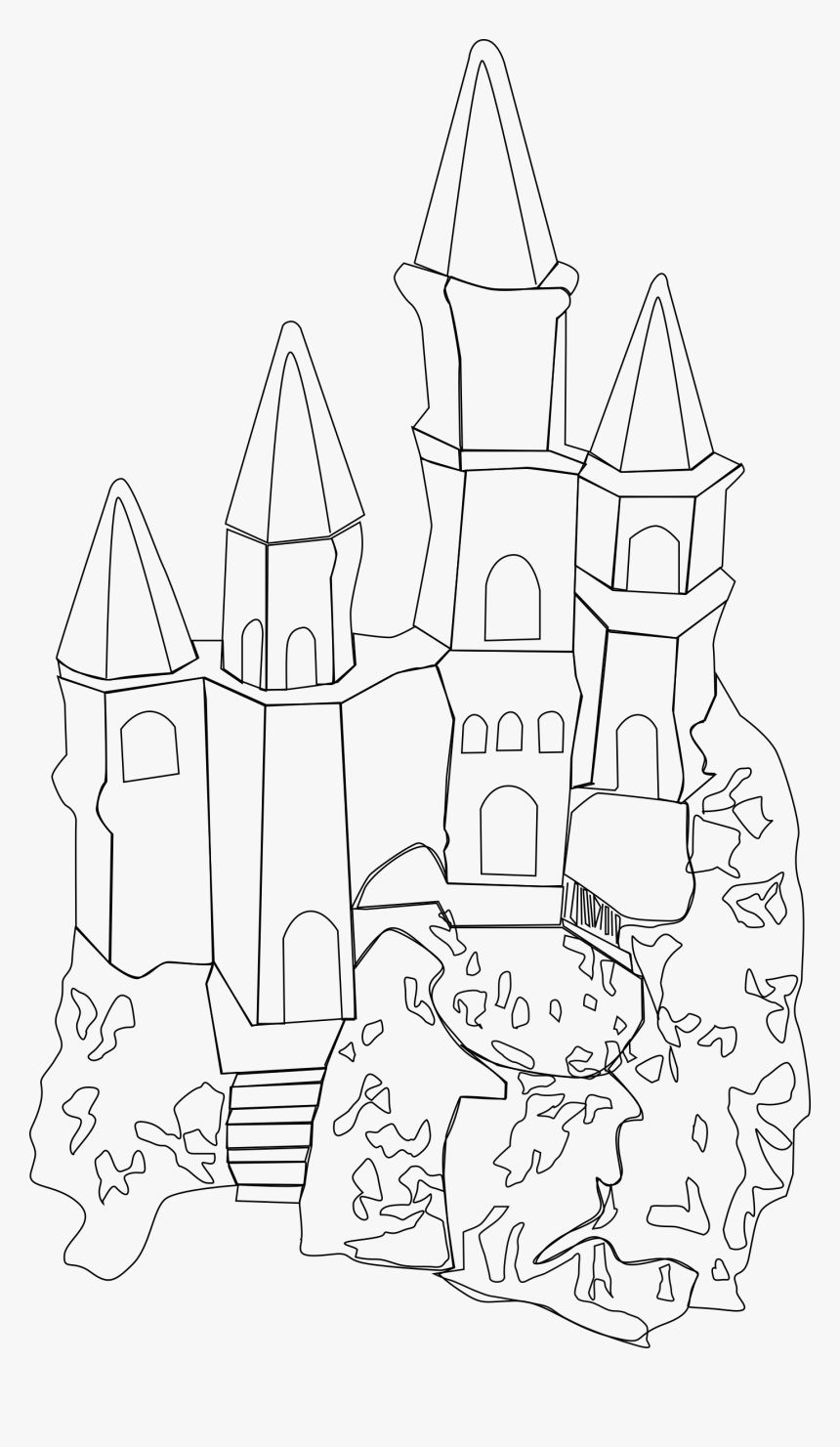 Castle Clip Arts - Castle Outline, HD Png Download, Free Download