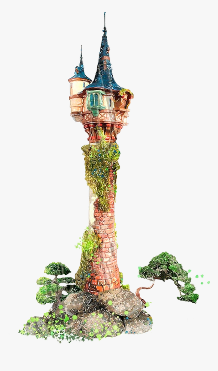 #watercolor #tower #rapunzel #castle #princess #fantasy - Watercolor Castle Rapunzel, HD Png Download, Free Download