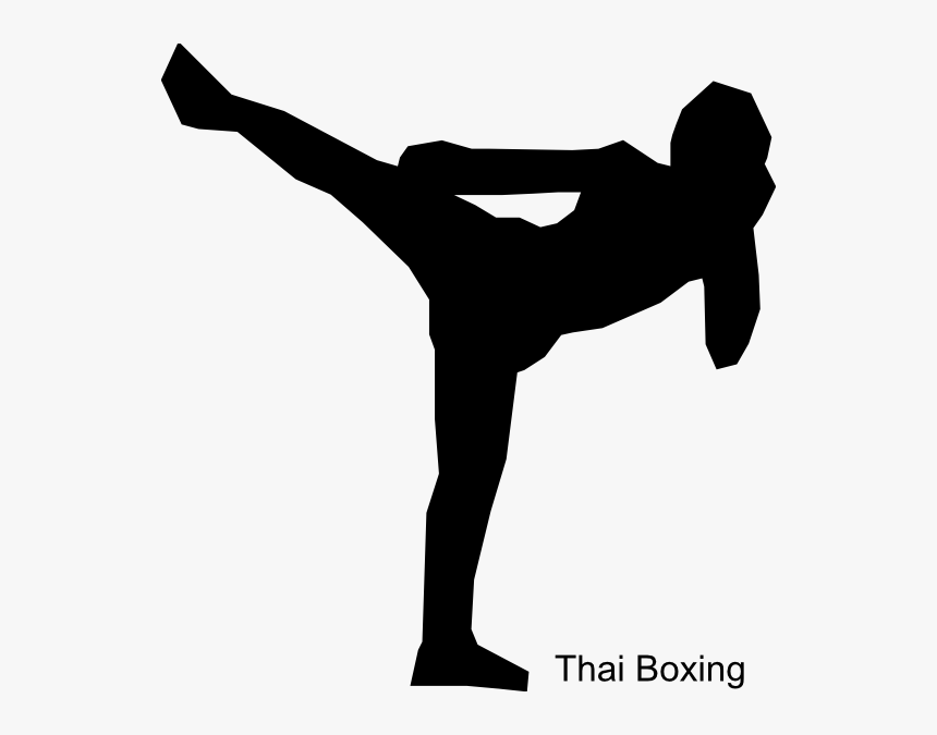 Muay Thai Kick Silhouette, HD Png Download, Free Download