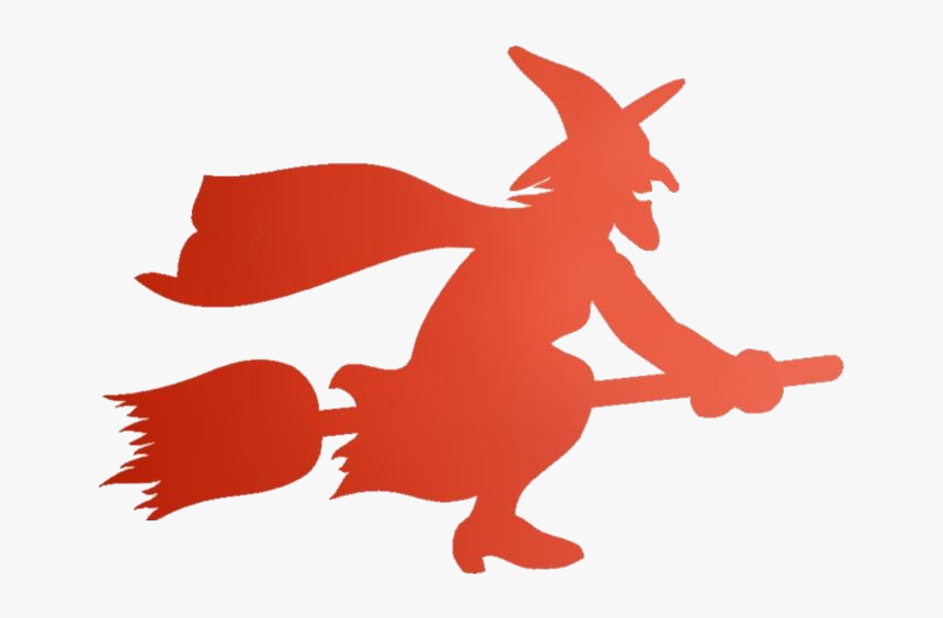 Witch Broom Png Transparent Images - Witch Flying On A Broom, Png Download, Free Download