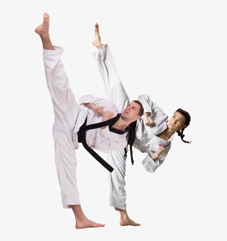 Man And Woman High Kick - Martial Arts High Kick, HD Png Download, Free Download
