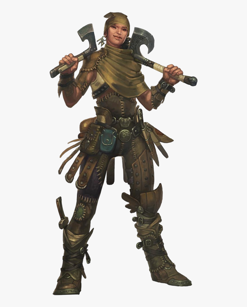 Transparent Female Warrior Png - Dnd Dual Wielding Ranger, Png Download, Free Download