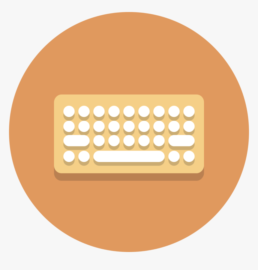 Circle Icons Keyboard - Transparent Cartoon Keyboard Icon, HD Png Download, Free Download
