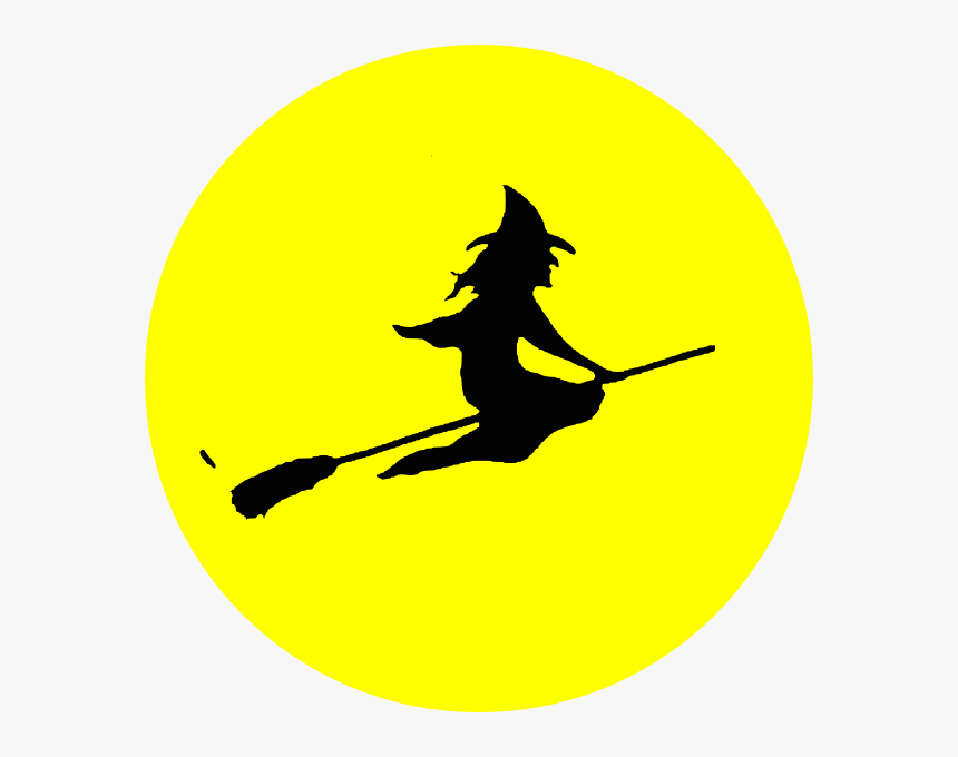 Witch Flying Clip Art - Halloween Witch On A Broom, HD Png Download, Free Download