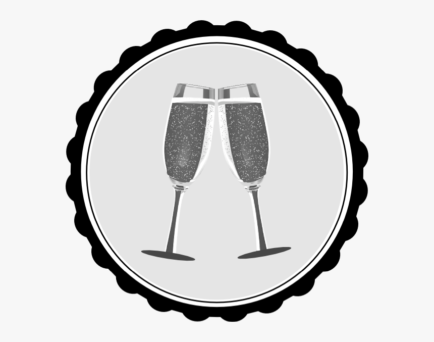 Silver Champagne Glasses Clip Art, HD Png Download, Free Download