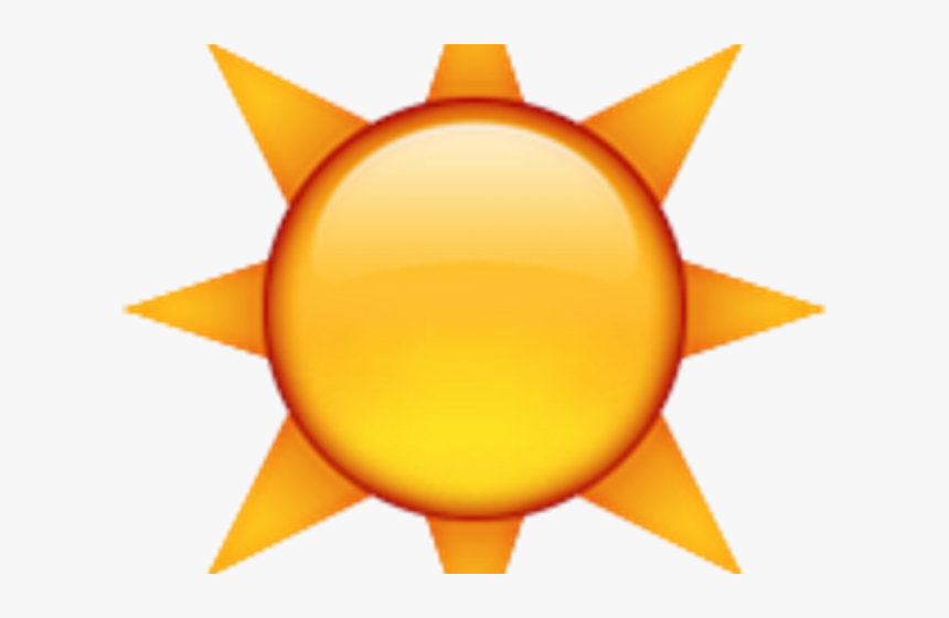 Transparent Sun With Rays Clipart - Iphone Sun Emoji Png, Png Download, Free Download
