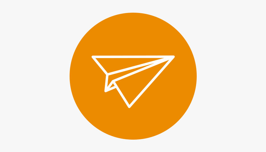 Paper Airplane Transparent Orange, HD Png Download, Free Download