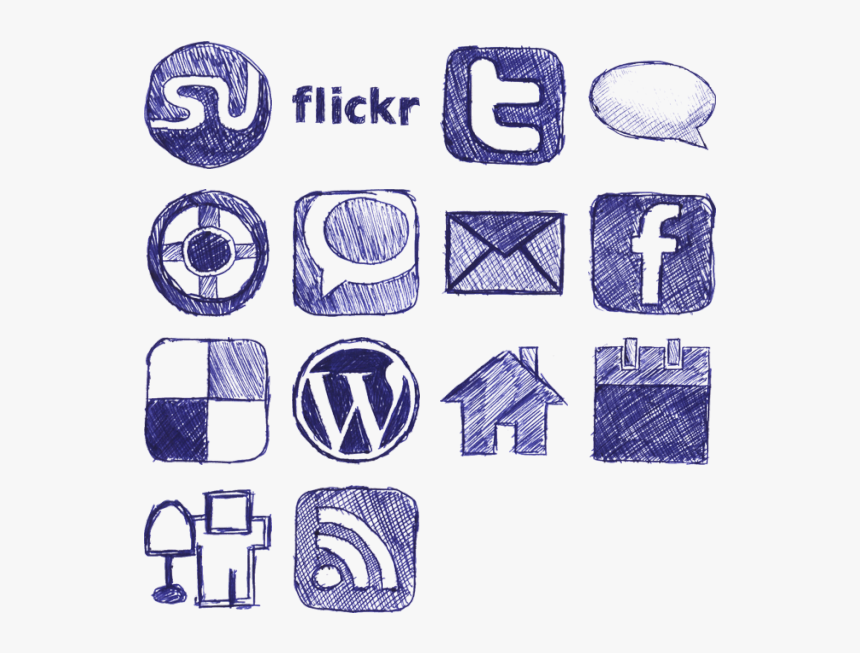 Doodle Facebook Icon Transparent, HD Png Download, Free Download