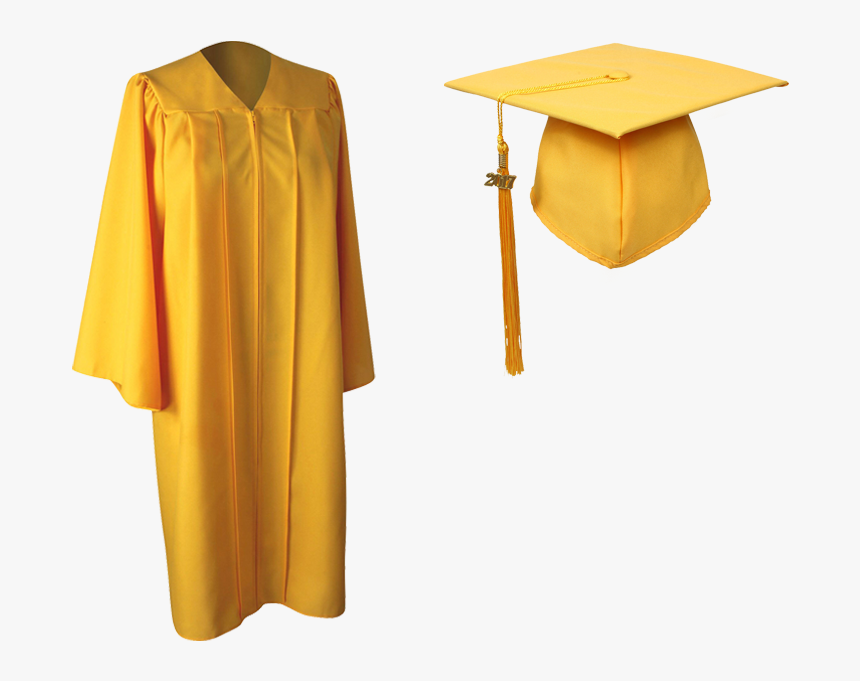 MATTE YELLOW GOLD CAP & GOWN BACHELOR GRADUATION SET-rs4251465601332