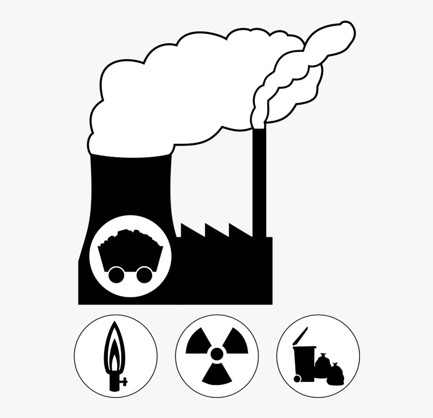 Nuclear Power Plant Power Station Computer Icons Radioactive - Coal Power Plant Clipart, HD Png Download, Free Download