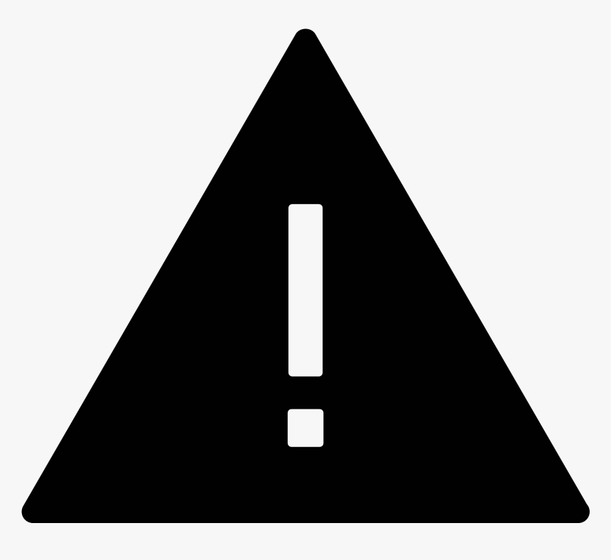 Error Filled Icon - Exclamation Point Triangle Sign Png, Transparent Png, Free Download