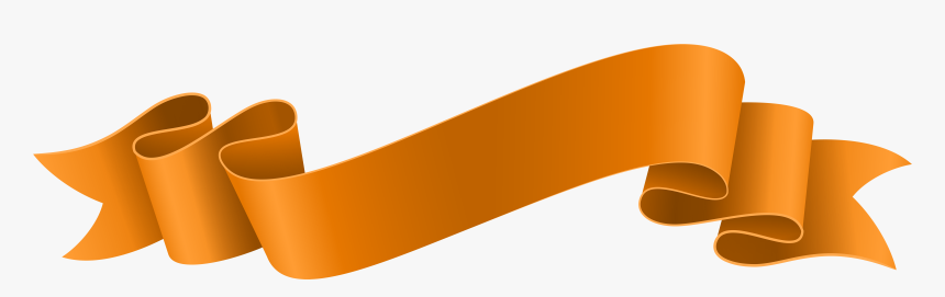 Orange Clipart Banner Png - Banner Orange Ribbon Png, Transparent Png, Free Download