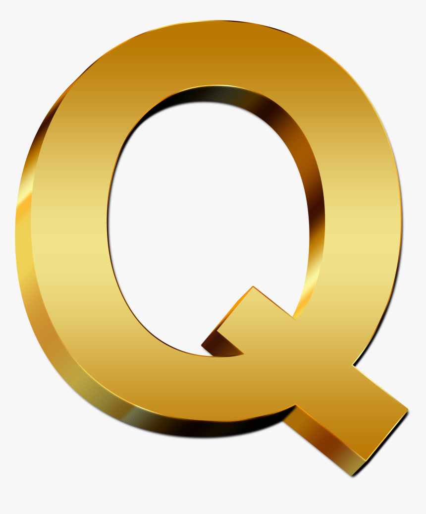 Uppercase Letter Gold Q - Letra Q En Png, Transparent Png, Free Download