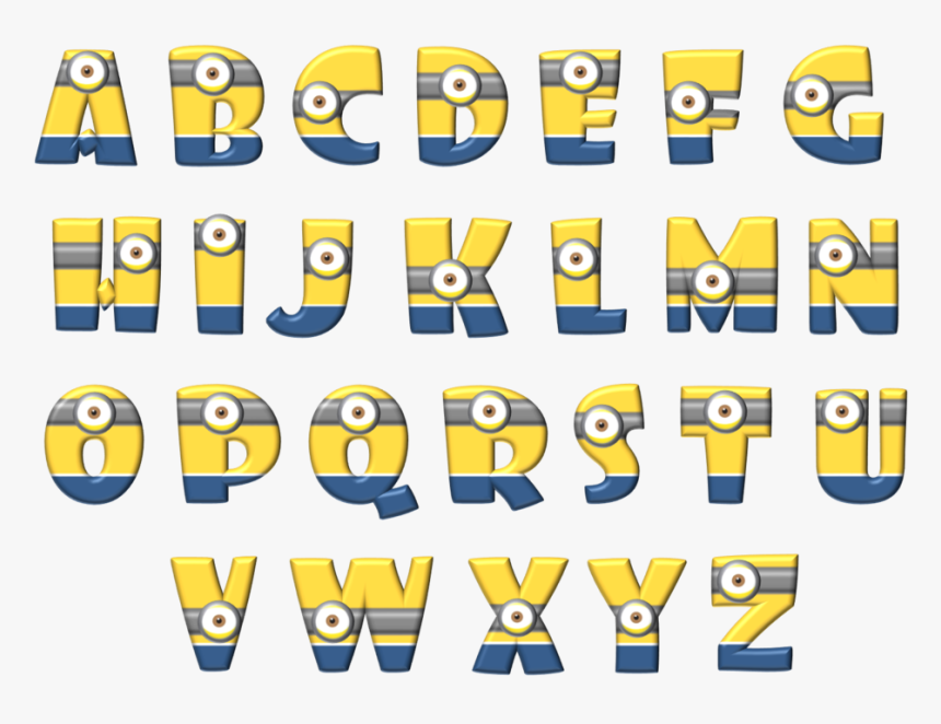 Letras Minions Png - Abecedario De Los Minions, Transparent Png, Free Download