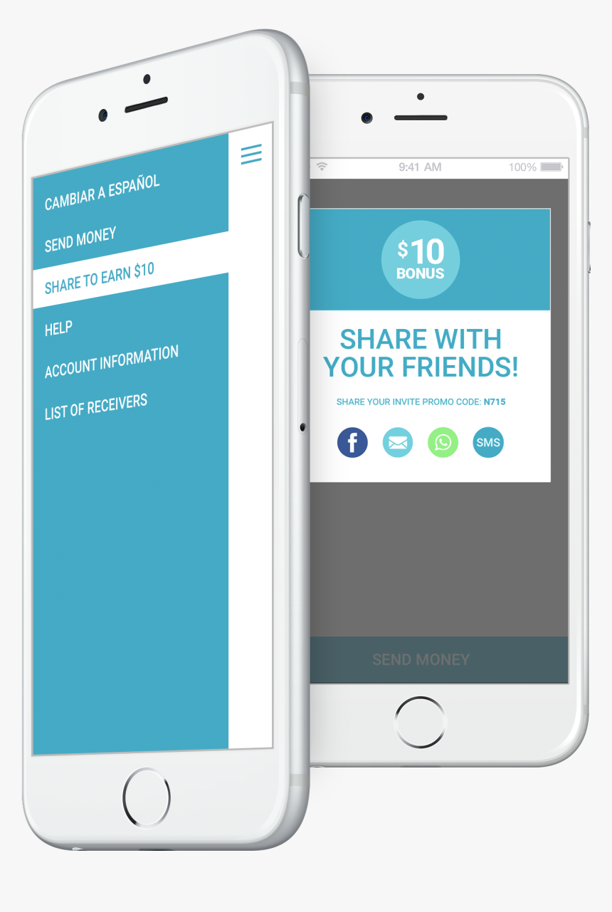 Refer A Friend To Pangea Money Transfer - Smartphone, HD Png Download, Free Download