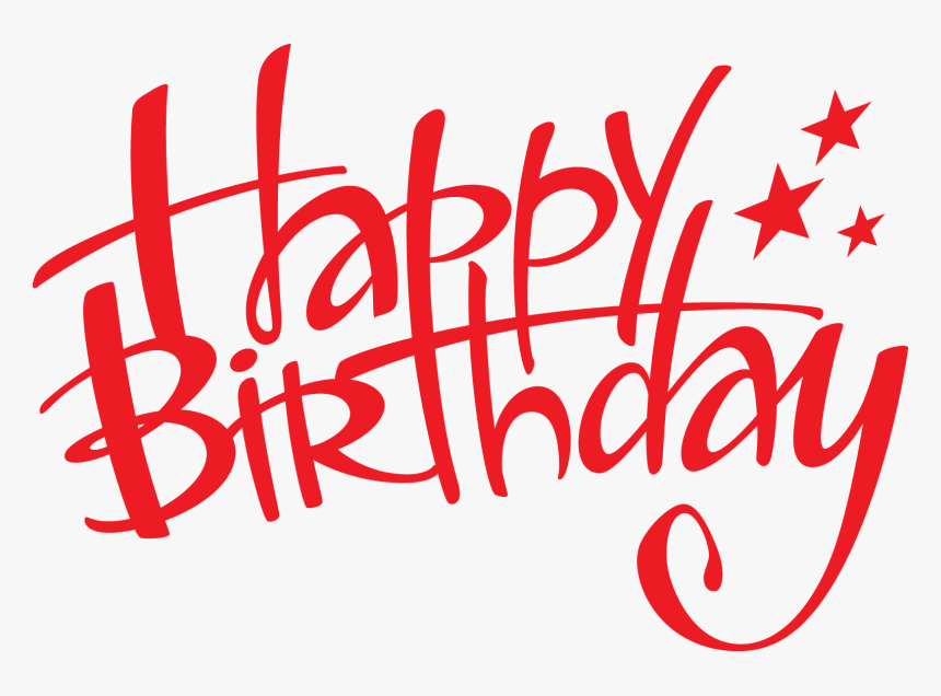 Happy Birthday Word Png - Happy Birthday Text Png, Transparent Png, Free Download