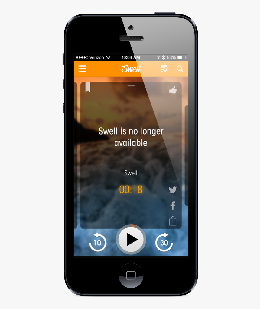 Swell App No Longer Available - Apple Iphone 5, HD Png Download, Free Download