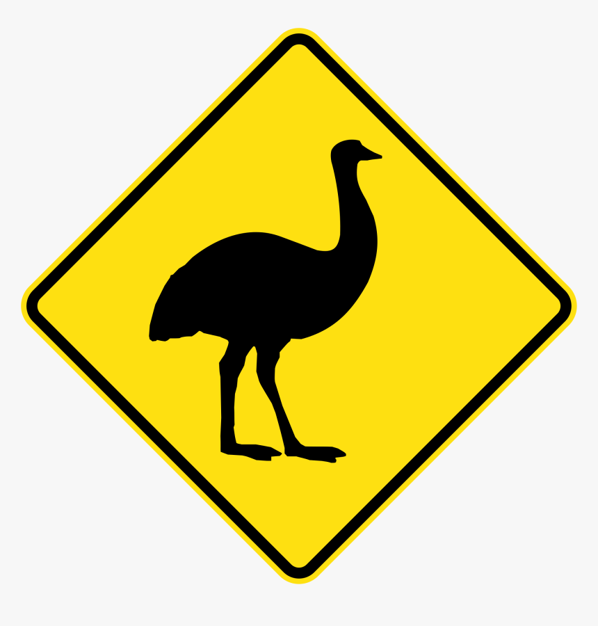 Transparent Emu Clipart - Australian Animal Road Signs, HD Png Download, Free Download