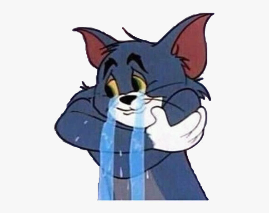 #sad #cat #alone #cry #blue #tumblr #boy #freetoedit - Tom And Jerry Sad, HD Png Download, Free Download