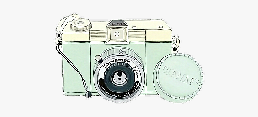 Digital Camera Clipart Tumblr Camera - Vintage Camera Drawing Free, HD Png Download, Free Download