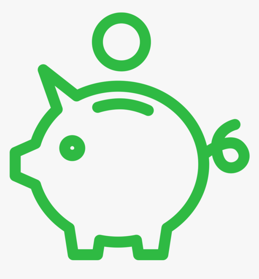 Piggy Bank Icon Light Green - Green Piggy Bank Clipart, HD Png Download, Free Download