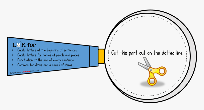 Magnifying Glass Writing Template, HD Png Download, Free Download