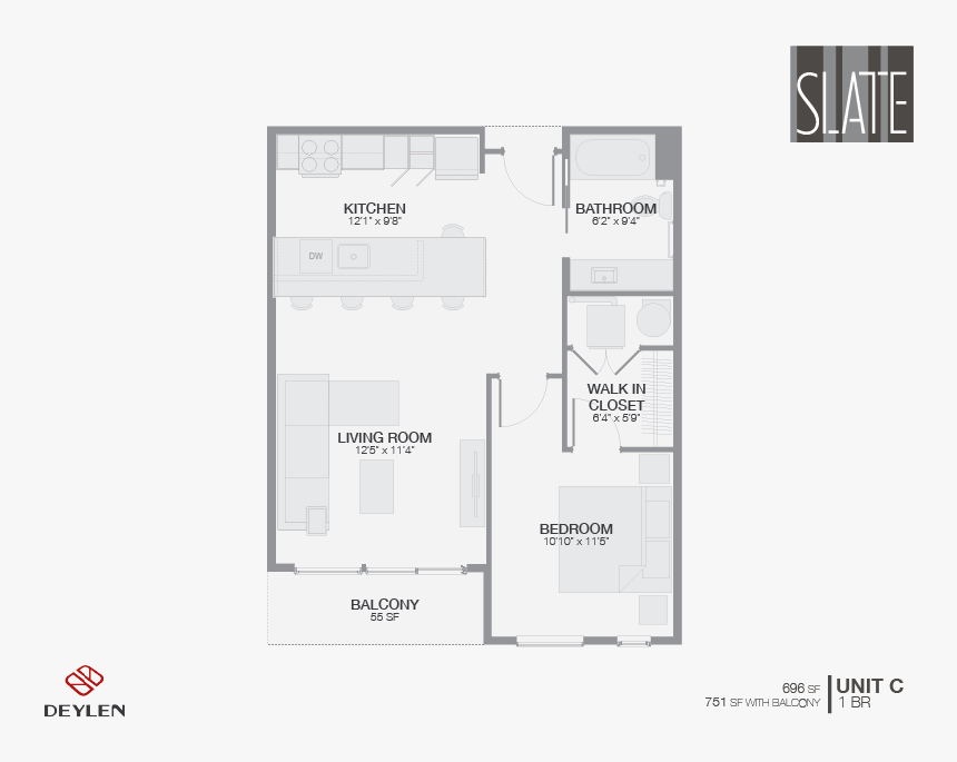 Unit C - Floor Plan, HD Png Download, Free Download