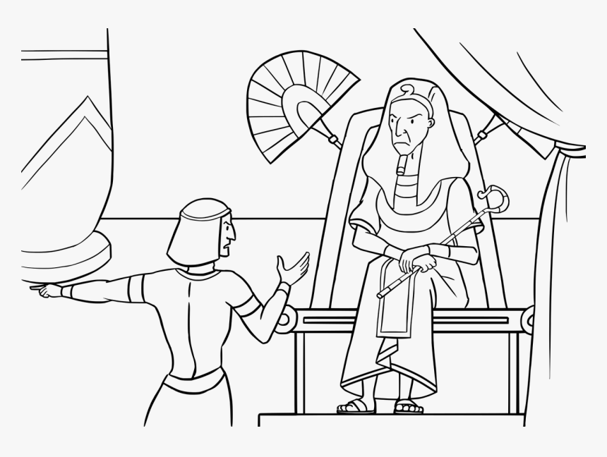 Transparent Pharaoh Head Png - Moses Talks To Pharaoh Coloring Page, Png Download, Free Download