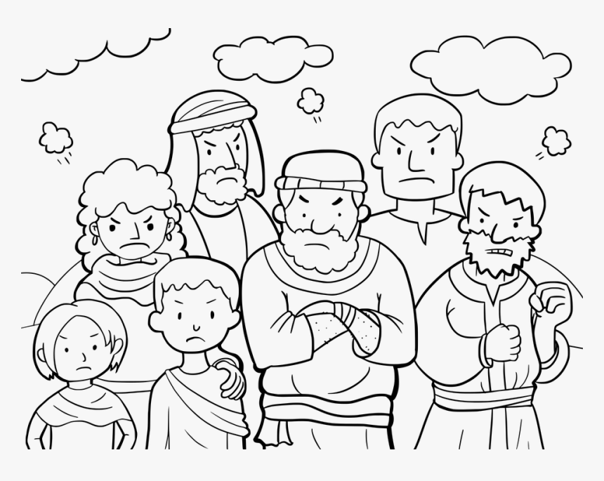 Bible, Moses, Old, God, Judaism, Jewish, Ancient - Israelites Coloring Page, HD Png Download, Free Download