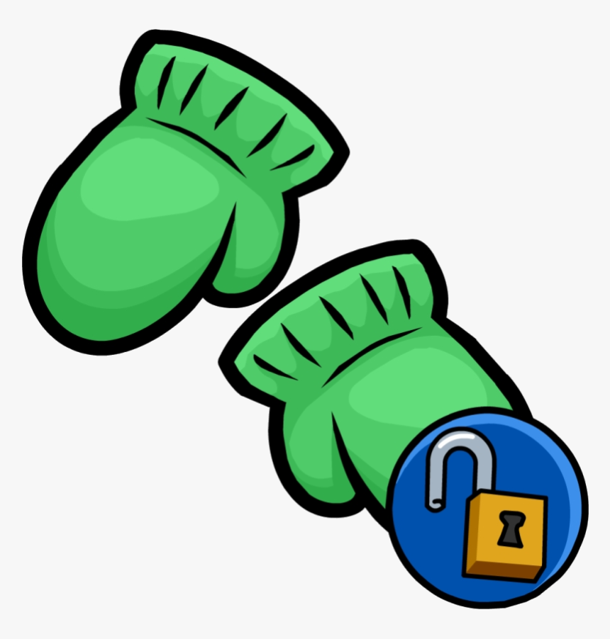 Mittens Green Clothing Icon Id Clipart Free Transparent - Transparent Background Mittens Clipart, HD Png Download, Free Download