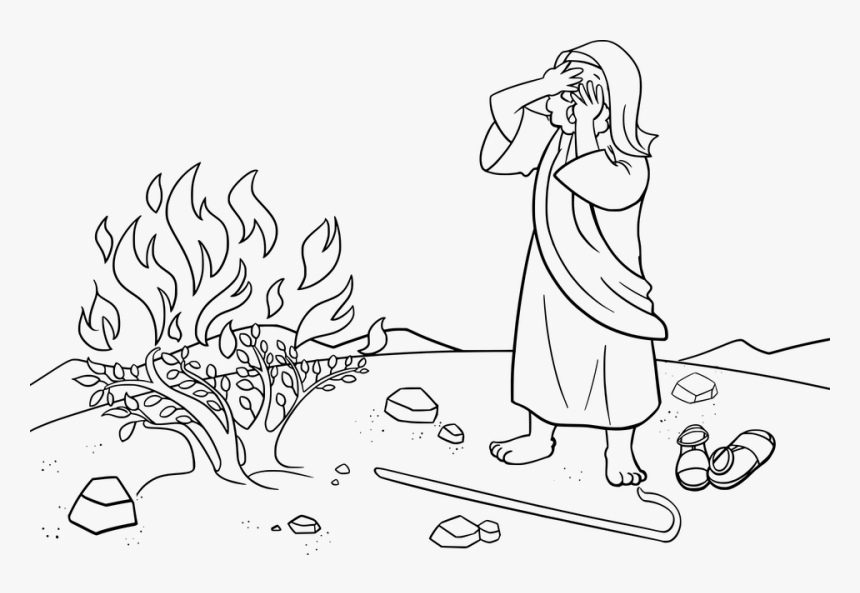 Bible, Old Testament, Moses, Slaves, Egypt, Old - Moses And The Burning Bush Clip Art, HD Png Download, Free Download