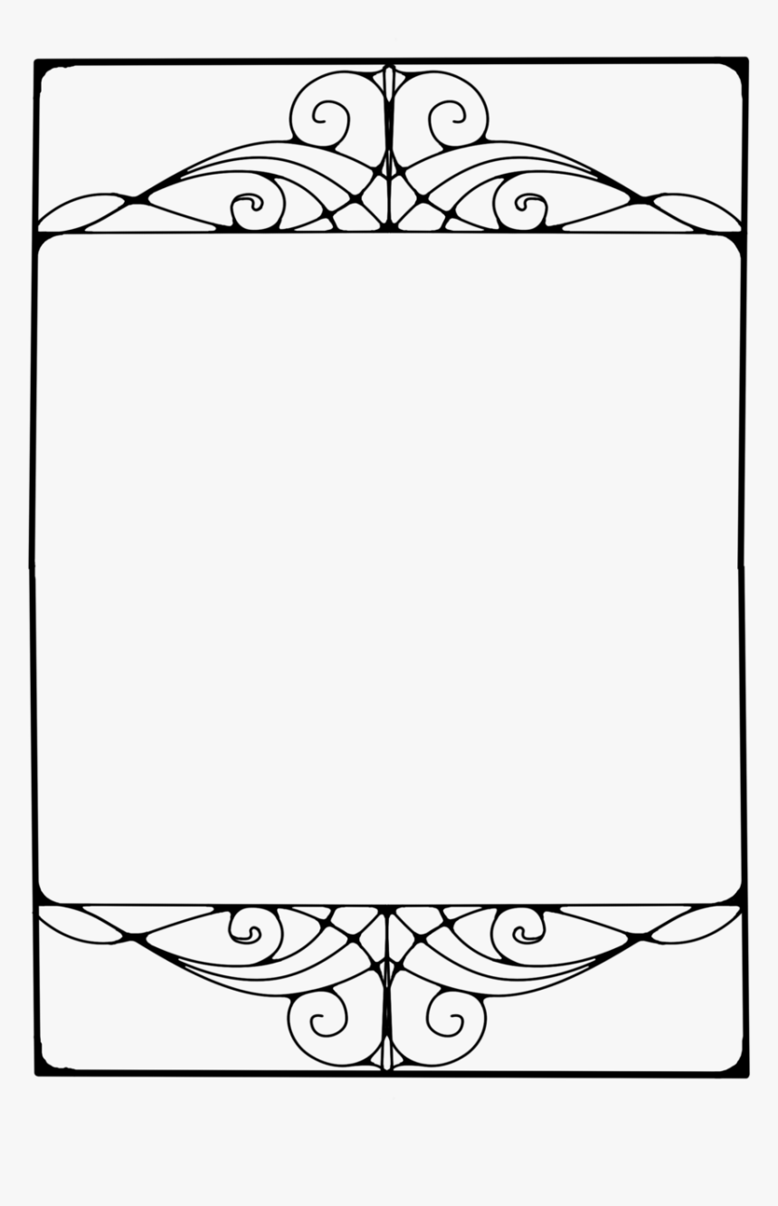 Transparent Line Dividers Png - Frame Art Nouveau Png, Png Download, Free Download