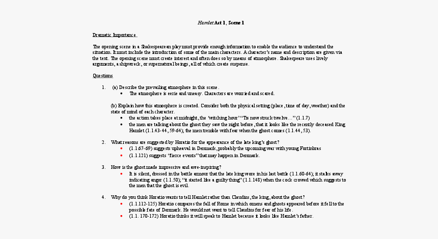 Hamlet 1.3 78 Answers, HD Png Download, Free Download