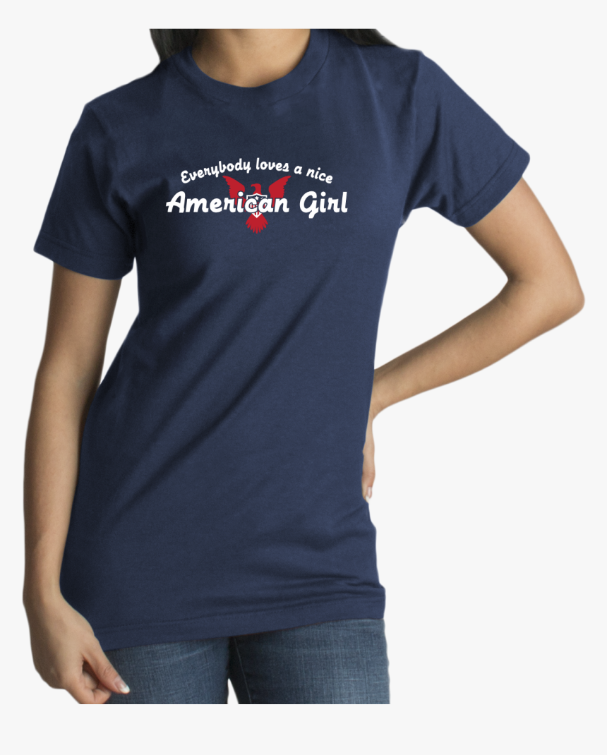 Standard Navy Everybody Loves A Nice American Girl - Active Shirt, HD Png Download, Free Download
