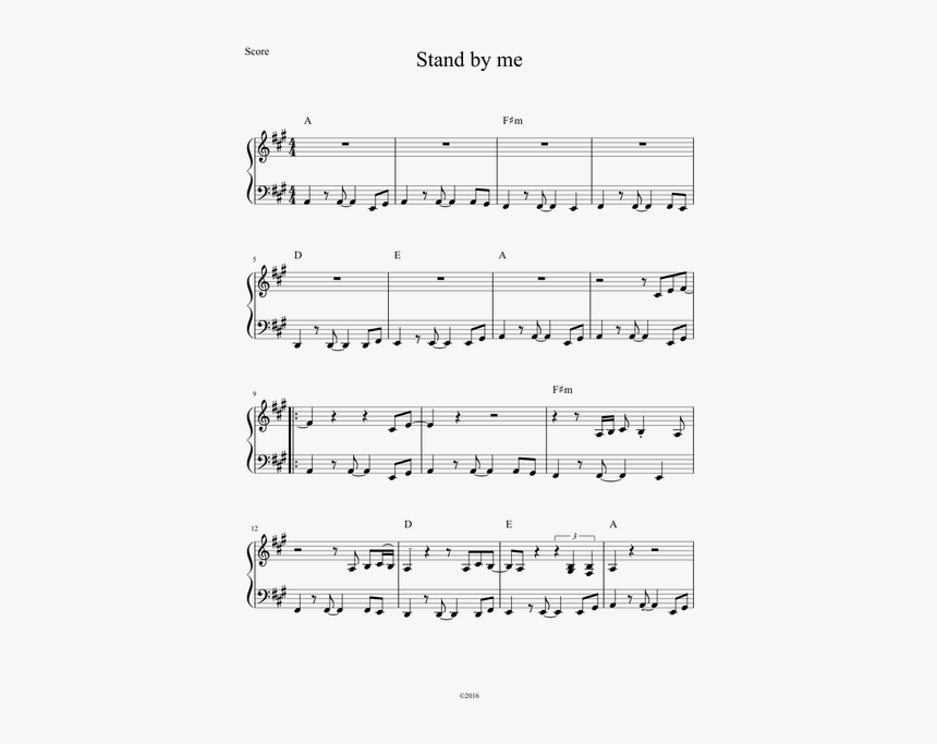 Stand By Me Partitura Piano, HD Png Download, Free Download