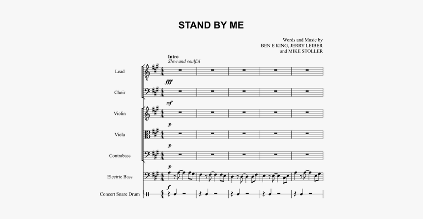 Stand By Me Ben E King Drum Sheet Music, HD Png Download, Free Download