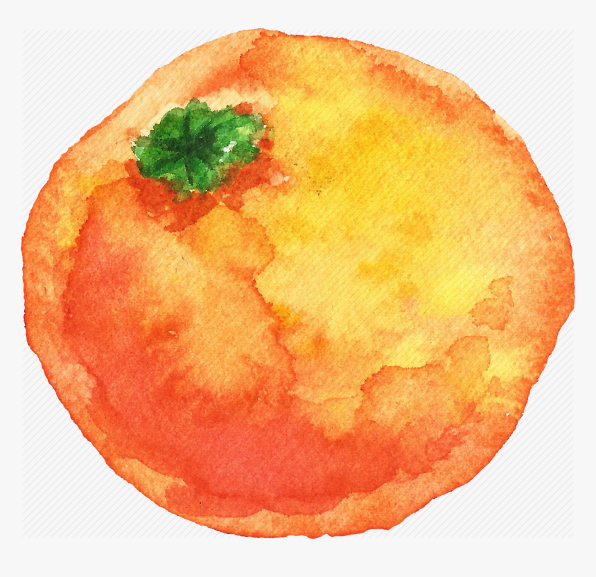 Cuisine, Food, Fruit, Fruits, Orange, Watercolor, Watercolors - Water Color Orange Fruit, HD Png Download, Free Download