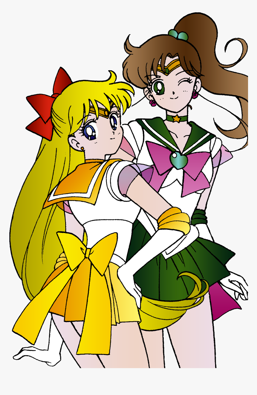 #sailor Venus #sailor Jupiter #minako Aino #makoto - Sailor Venus En Sailor Jupiter, HD Png Download, Free Download