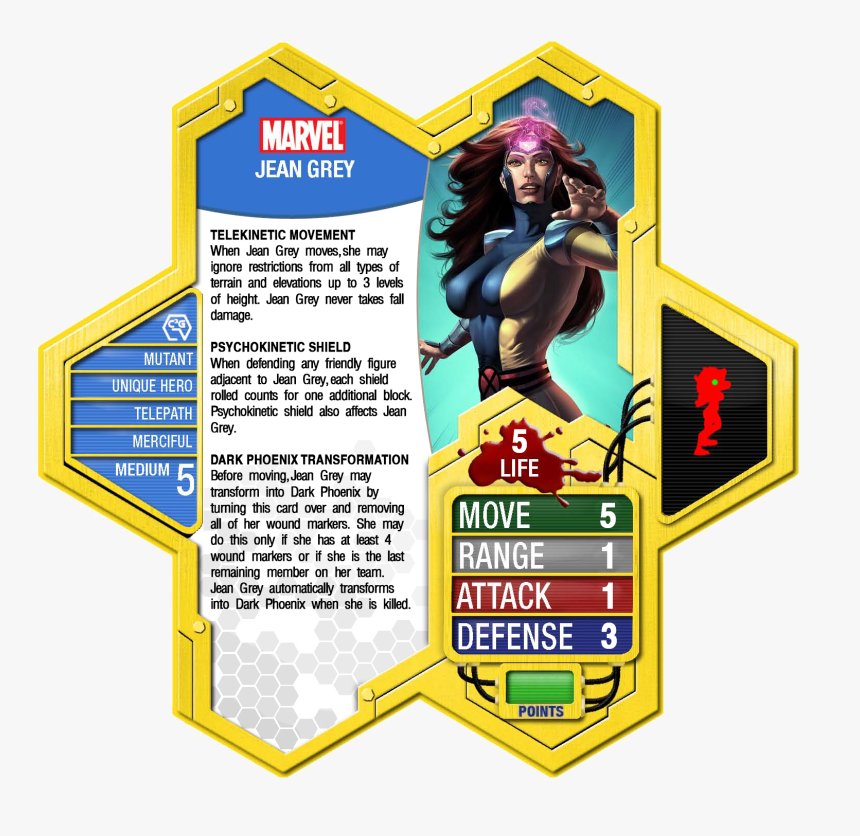 Heroscape Cards Jean Grey - Heroscape Flash, HD Png Download, Free Download