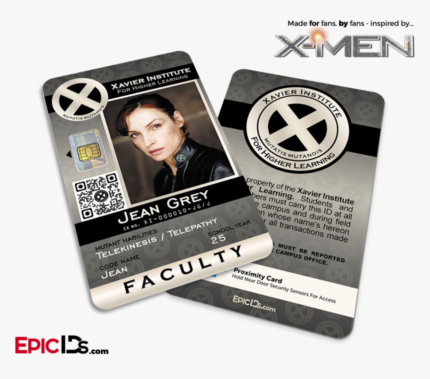 Xavier Institute For Higher Learning "x-men - X Men Id Card, HD Png Download, Free Download