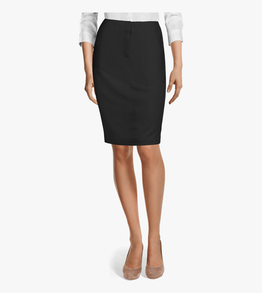 Black Pencil Skirt-view Front - Brown Pencil Skirt, HD Png Download, Free Download