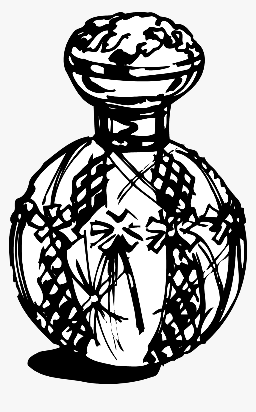 Drawing Bottles Perfume - Perfume Bottle Drawing Png, Transparent Png, Free Download