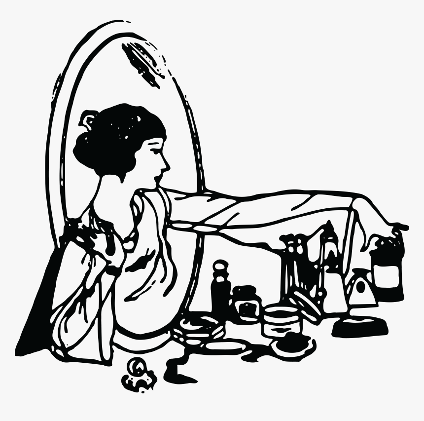 Woman With Perfume Bottles Clip Arts - Cosmetics Clipart Black And White Png, Transparent Png, Free Download