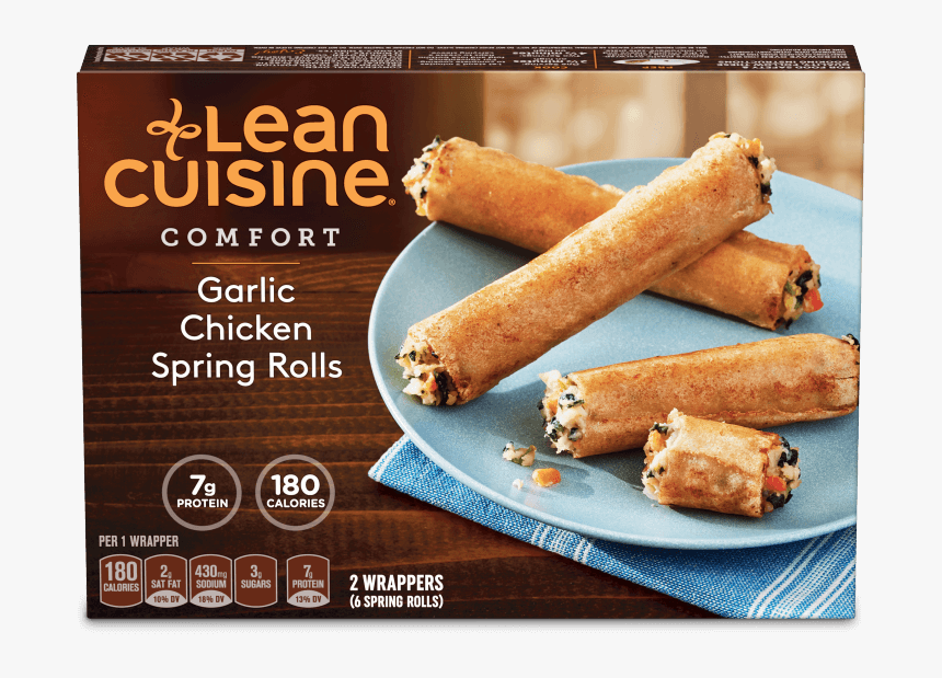 Garlic Chicken Spring Rolls Image - Lean Cuisine Meals, HD Png Download, Free Download