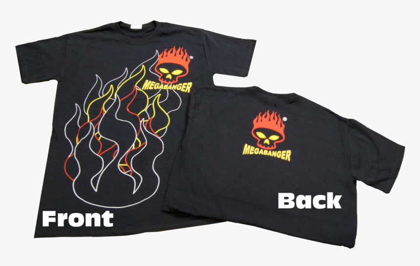 Image Of Megabanger Black Flame Ls T-shirt - Bull, HD Png Download, Free Download