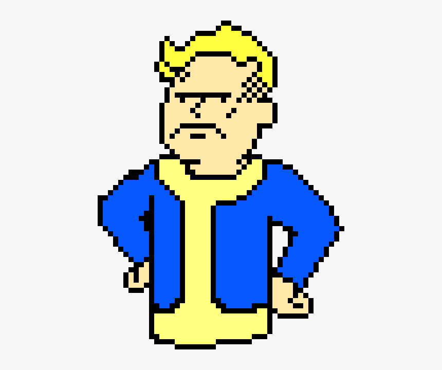 Fallout Vault Boy Pixel Art, HD Png Download, Free Download