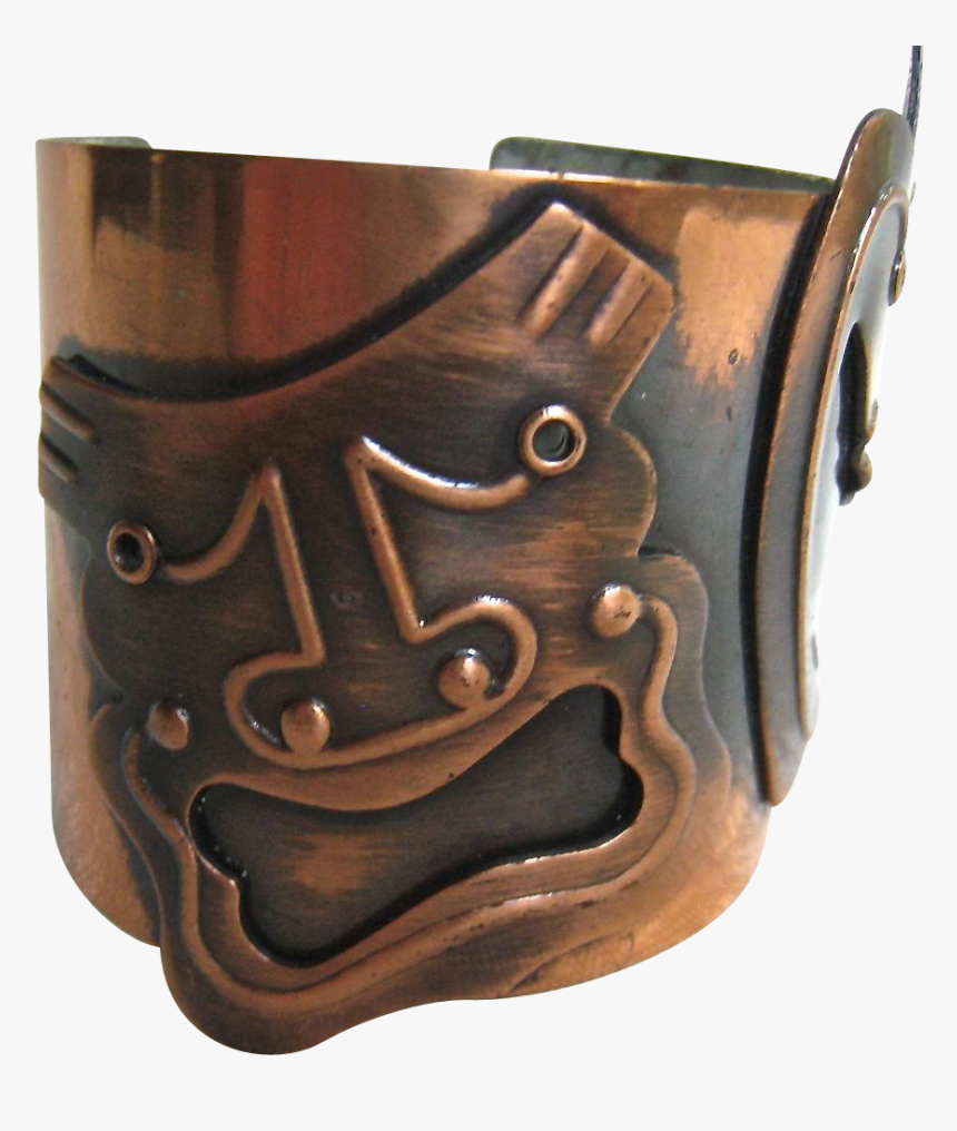 Rebajes Comedy Tragedy Mask Copper Cuff Bracelet - Artifact, HD Png Download, Free Download